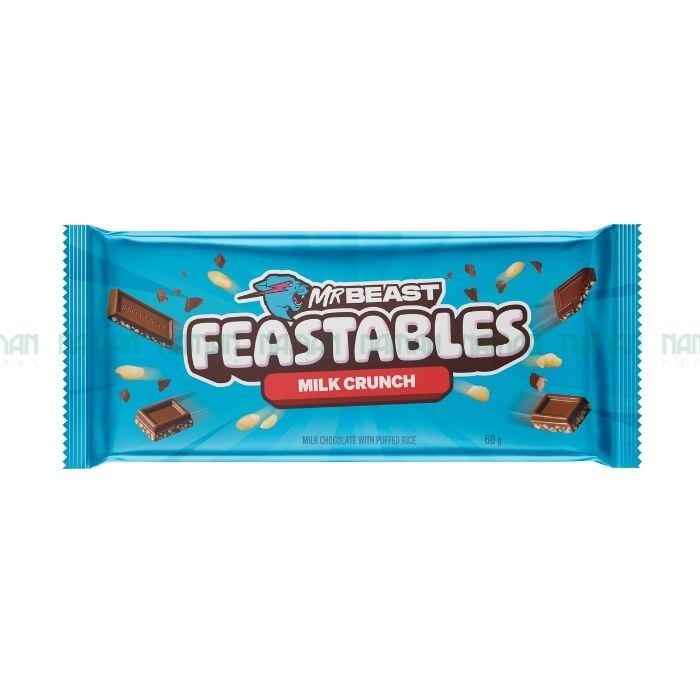 Socola Vị Sữa Bỏng Gạo Mr.Beast Feastable 60G