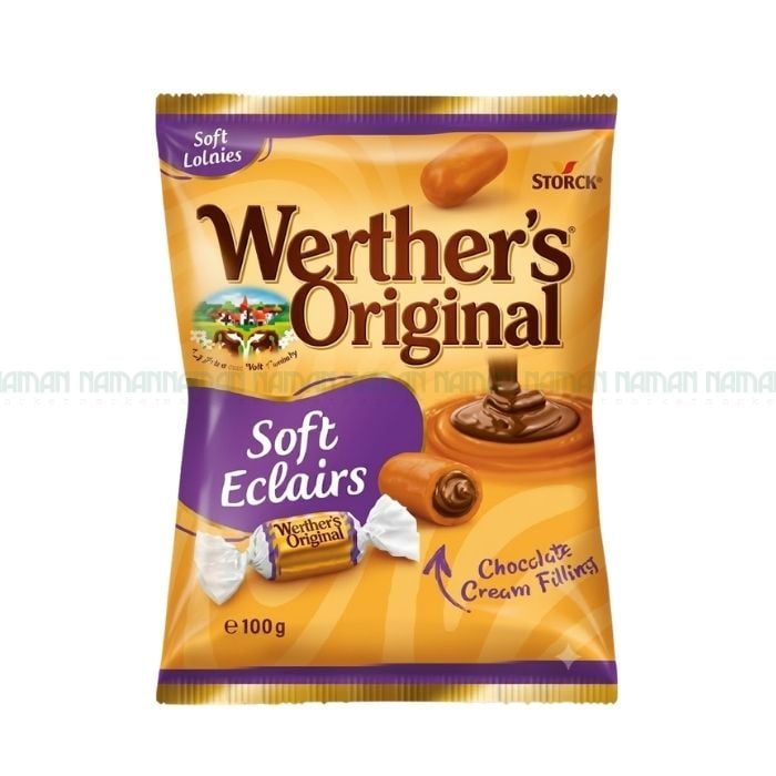Kẹo Caramen Mềm Nhân Kem Socola Soft Eclairs Werther'S Original 100G