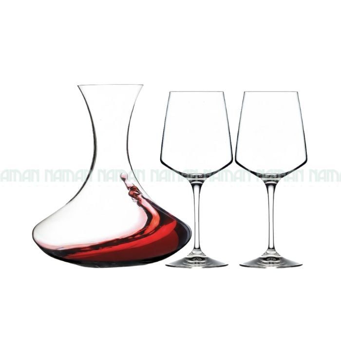 Giftset Aria 1 Decanter 2L & 2 Wine Glasses 460Ml Rcr
