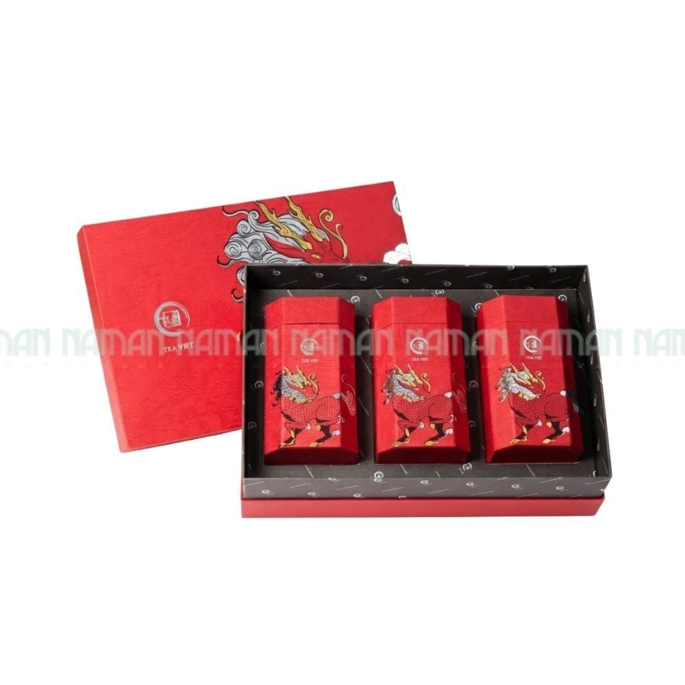 Bộ Quà Tặng Tri Ân [Trà Thái Nguyên 100G + Trà Sen 100G + Trà Olong 100G] Trà Việt
