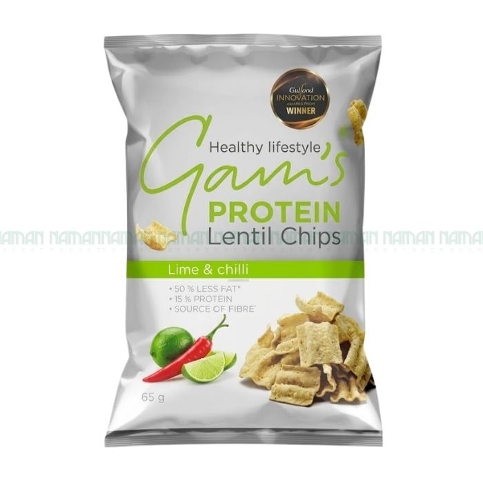 Lentil Chips Lime & Chilli Gam'S 65G