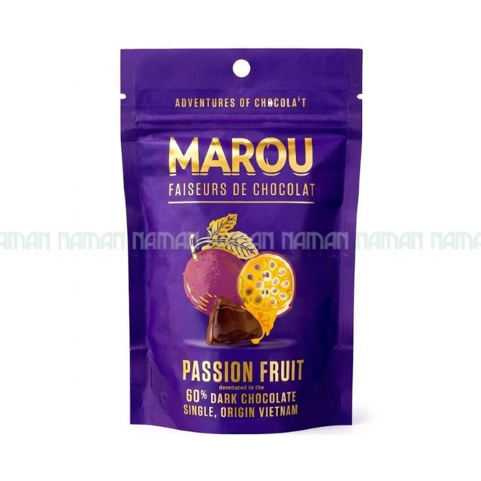 Chanh Dây Phủ Sô-Cô-La Đen 65% Marou 50G