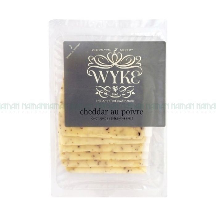 Cheddar Cheese With Balck Pepper Sliced Wyke Farms 160G