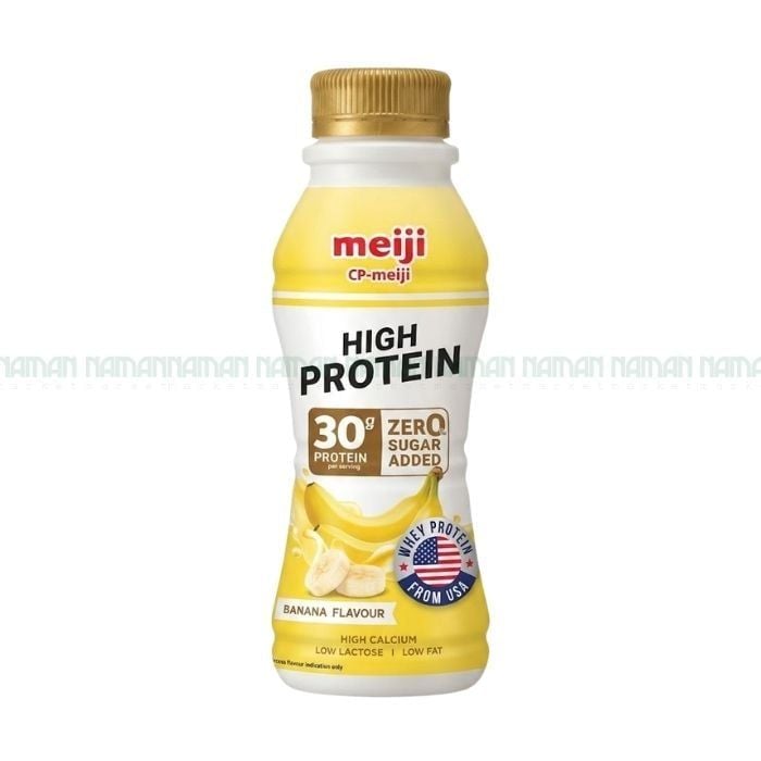 Pasteurized Milk High Protein No Sugar Banana Flavored Meiji 350Ml