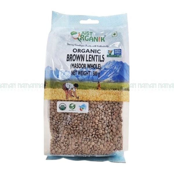 Đậu Lăng Nâu Hữu Cơ Just Organik 500G