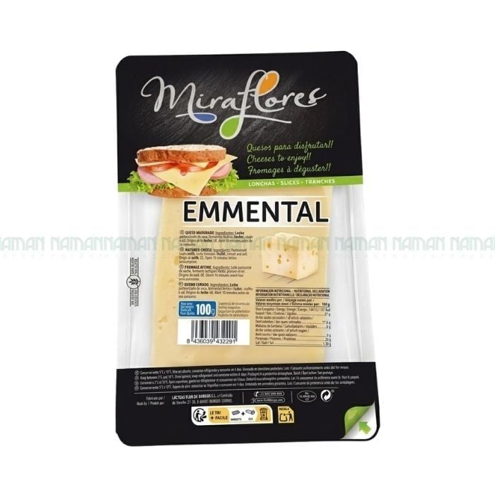 Phô Mai Emmental Cắt Lát Miraflores 100G