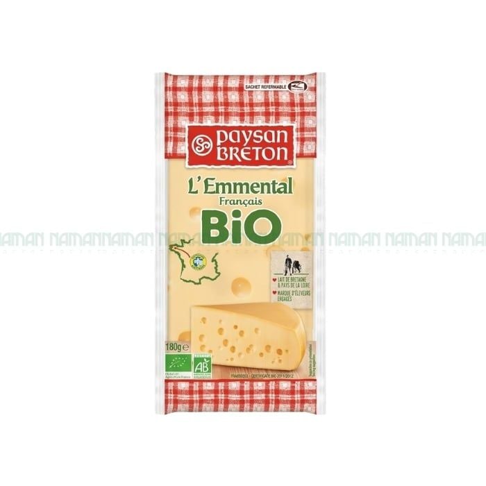 Organic Emmental Cheese Paysan Breton 180G