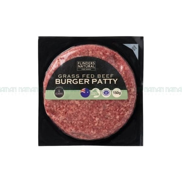 Thịt Bò Xay Burger Đông Lạnh Flinder Natural 150G