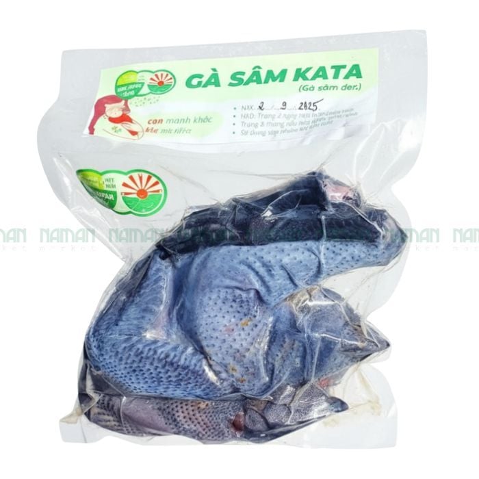 Gà Sâm Đen Nửa Con Chăn Nuôi Tự Nhiên Kata 0.6-0.7Kg