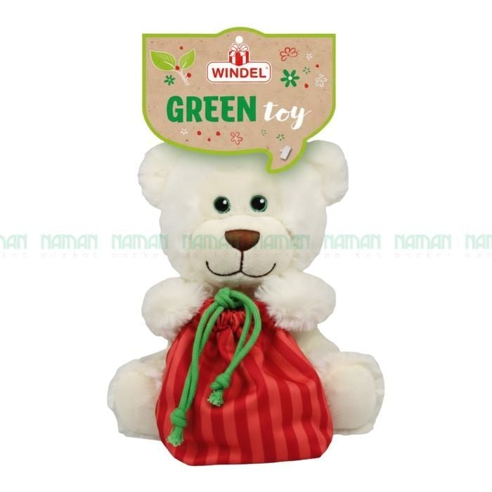 X'Mas Green Plush Toy With Chocolate Windel 43G