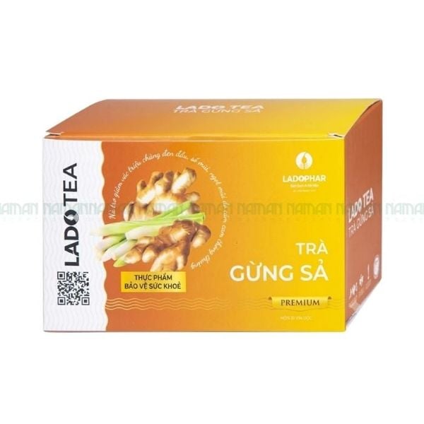 Trà Túi Lọc Gừng Sả Ladophar 20 Túi/40G