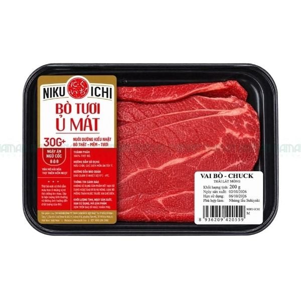 Thịt Vai Bò Cắt Lát Mỏng Niku-Ichi 200G