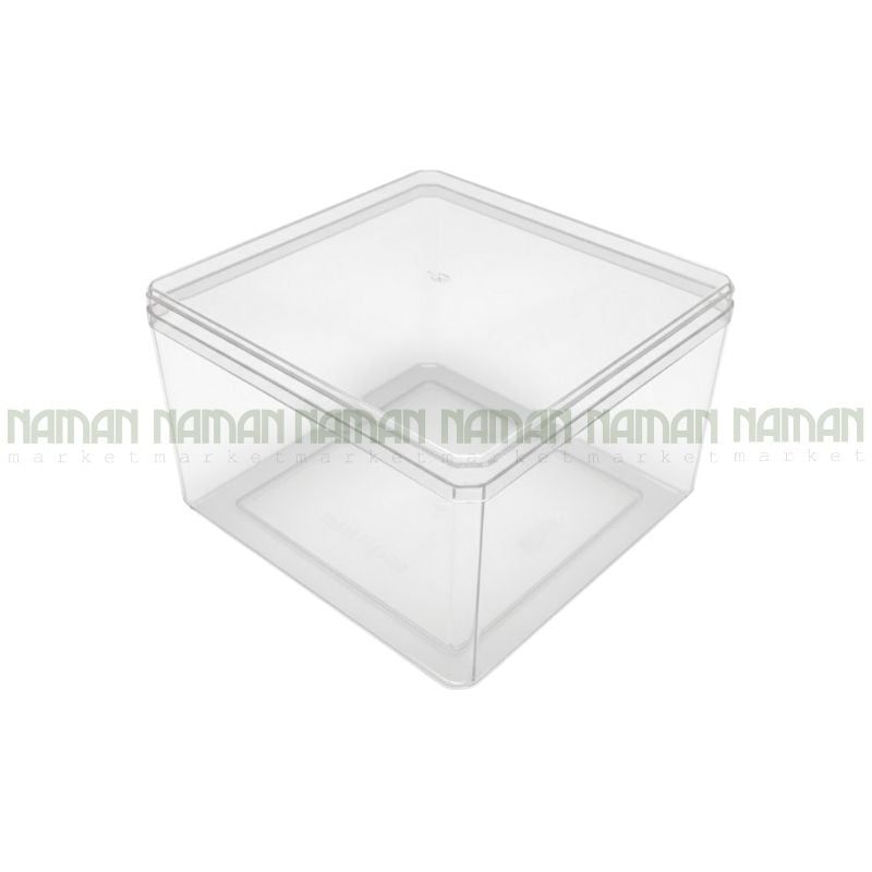Hộp Mica Hình Vuông Đựng Bánh 9560 400Ml