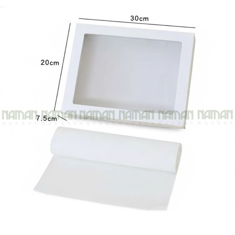 Hộp Giấy Kraft Màu Trắng Đựng Thực Phẩm Size 30