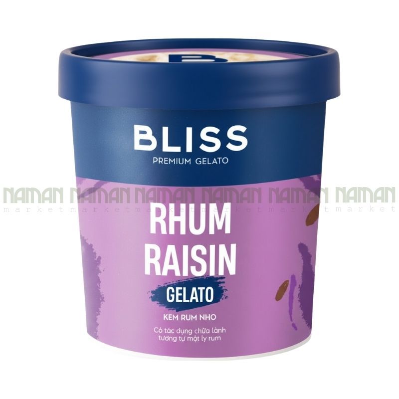 Ice-Cream Gelato Rhum Raisins Bliss 473Ml