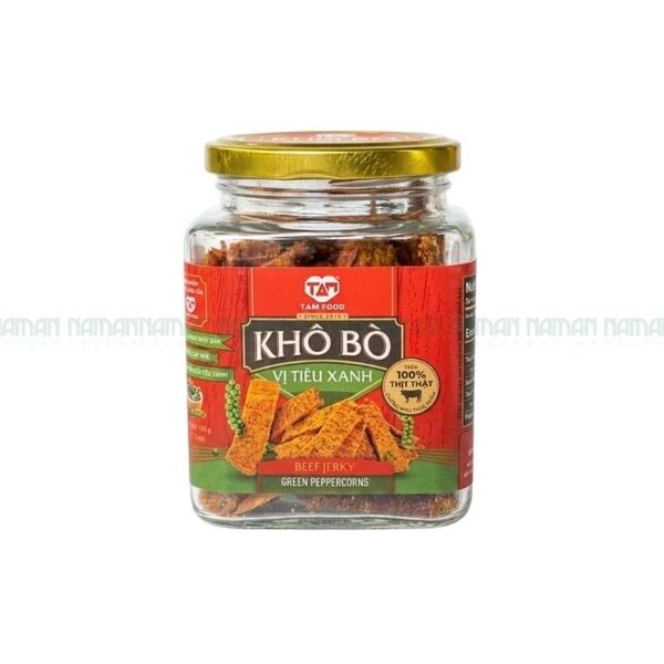 Beef Jerky Fresh Green Pepper Tam Food 100G