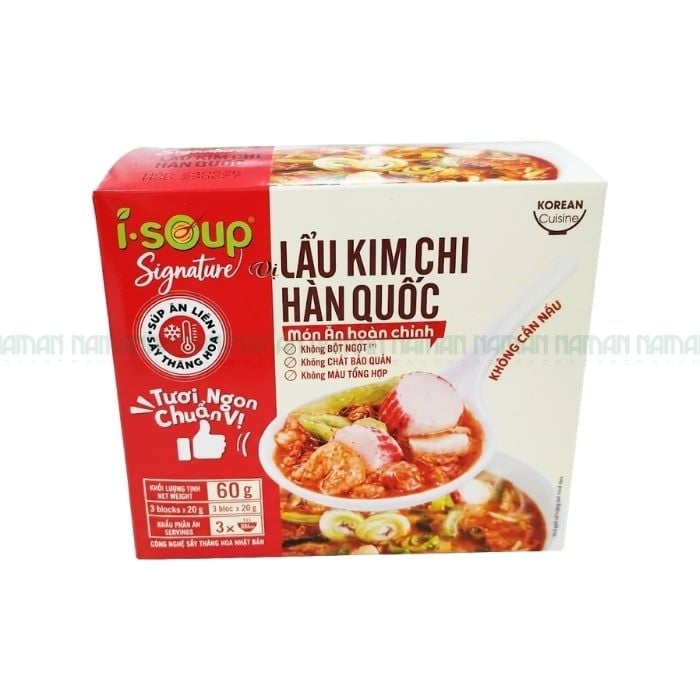 Viên Súp Lẩu Kim Chi HQ Sấy Thăng Hoa I-Soup 3 Viên X 20G
