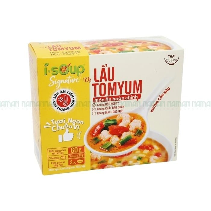 Viên Lẩu Tomyum Sấy Thăng Hoa I-Soup 3 Viên X 20G