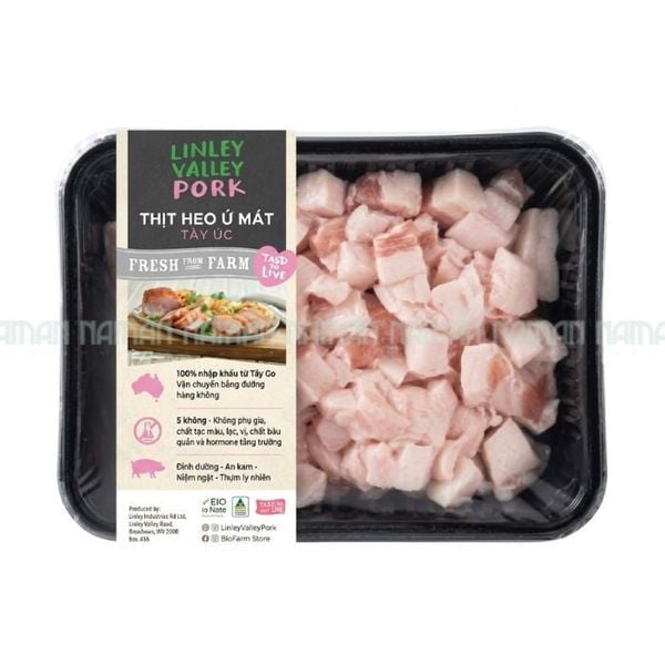Mỡ Lưng Heo Úc Cắt Cục Linley Valley 1KG