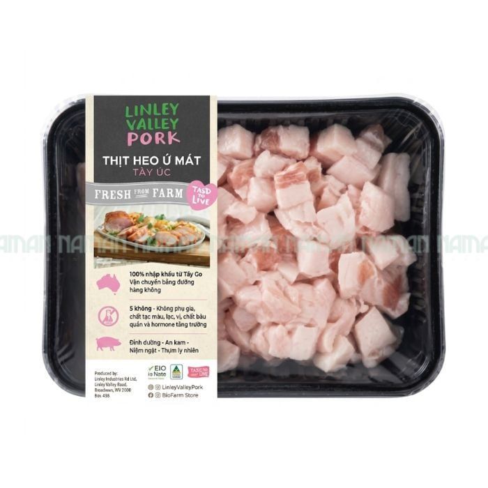 Mỡ Lưng Heo Úc Cắt Cục Linley Valley 500G