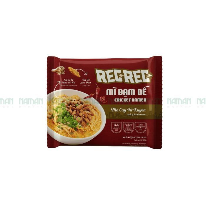 Mì Ramen Ăn Liền Thịt Dế Cay Rec Rec 105G
