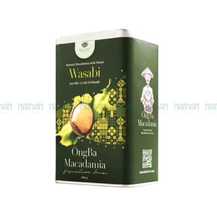 Hạt Macca Rang Tẩm Mù Tạt Ông Ba Macadamia 200G