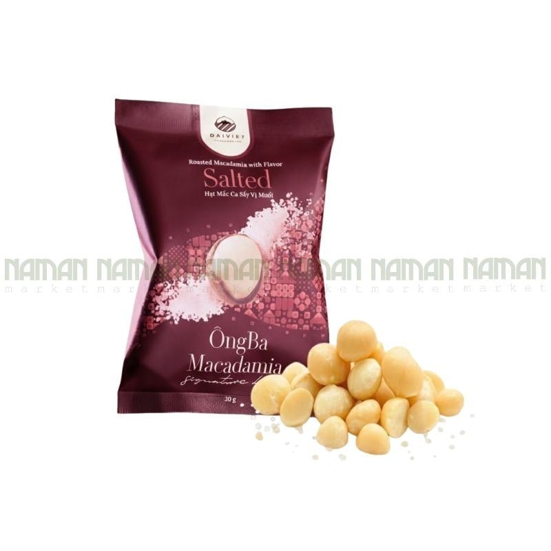 Hạt Macca Tẩm Muối Ong Ba Macadamia 30G