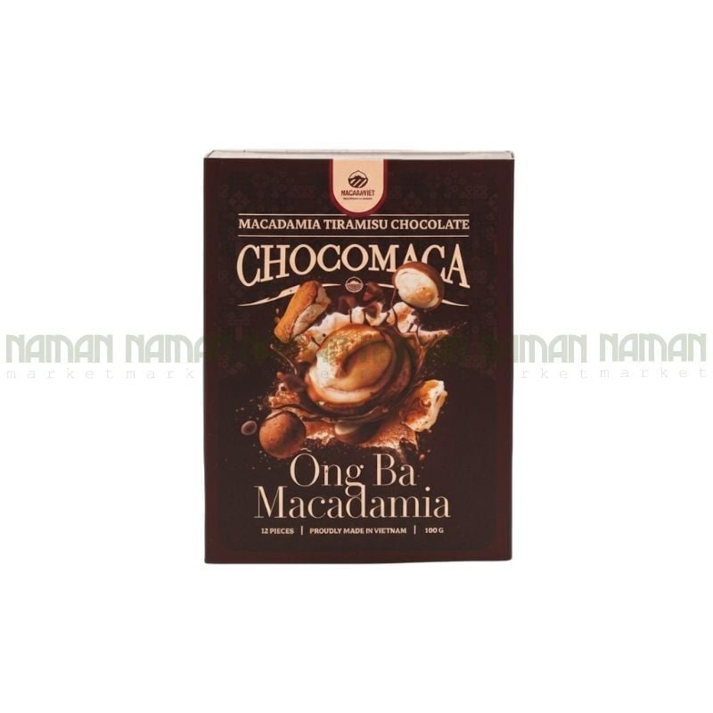 Macca Coated Dark Chocolate Tiramishu Ong Ba Macadamia 100G