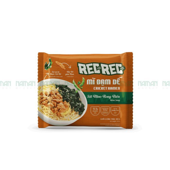 Mì Ramen Ăn Liền Dế Sốt Miso Rong Biển Rec Rec 101G