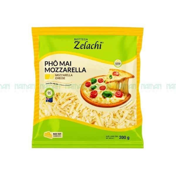 Bottega Zelachi Shredded Mozzarella Cheese 200G