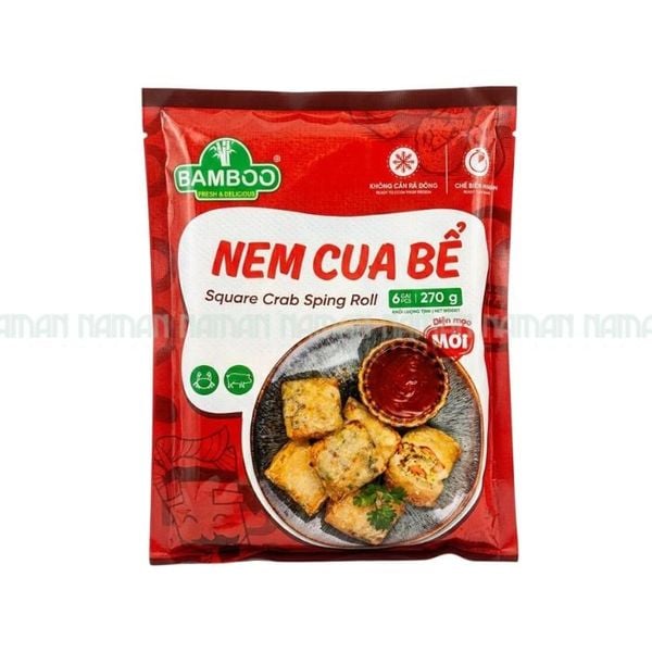 Bamboo Squarer Crab Spring Roll 270G