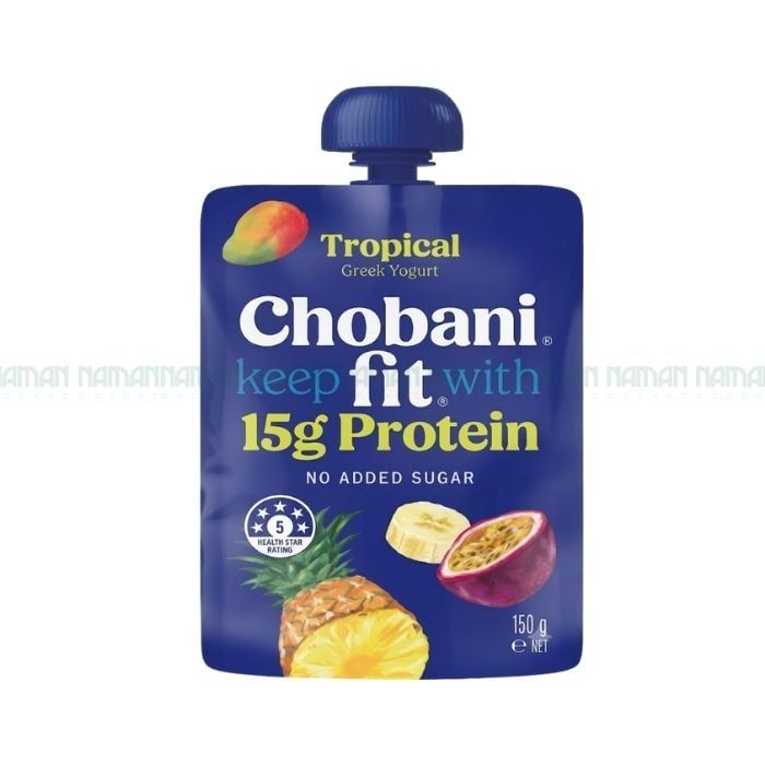 Sữa Chua Hy Lạp Fit Vị Trái Cây Nhiệt Đới Dạng Túi Chobani 150G