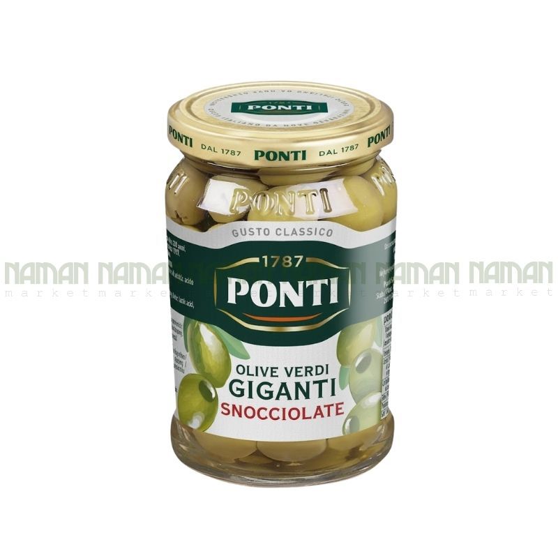 Pitted Green Olives In Brine Ponti 290G