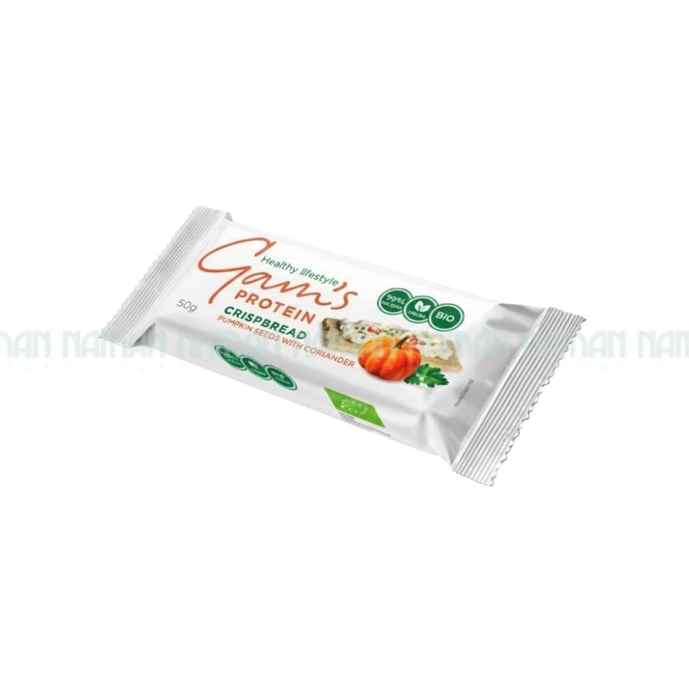 Bánh Mì Giòn Giàu Đạm Vị Hạt Bí Và Rau Mùi Gam'S 50G