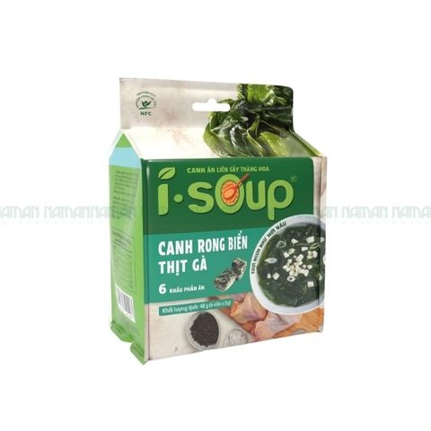 Viên Canh Sấy Thăng Hoa Rong Biển Thịt Gà I-Soup 6 Viên X 8G