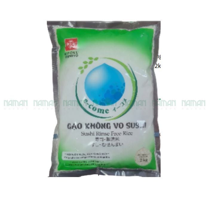 Gạo Làm Sushi Không Vo Kitoku Shinryo 2Kg
