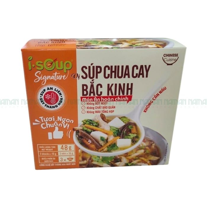 Viên Súp Chua Cay Bắc Kinh Sấy Thăng Hoa I-Soup 3 Viên X 16G