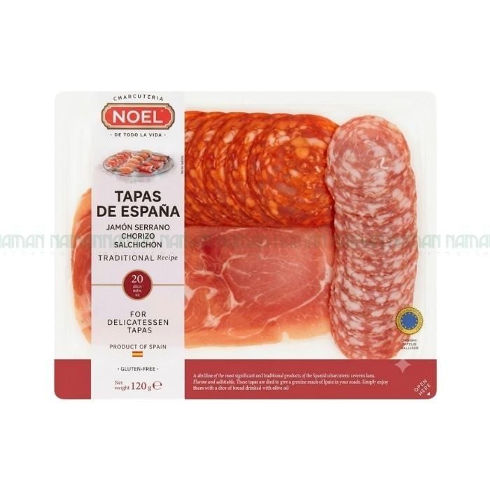 Tapas Jamón Serrano & Chorizo Extra, Salchichón Extra Noel 120G