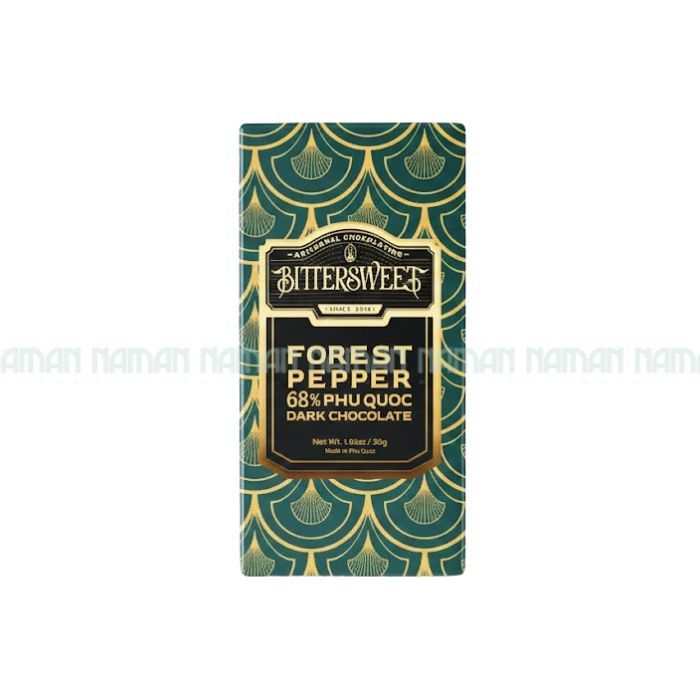 Dark Chocolate Black Pepper 68% Phu Quoc Bittersweet 50G