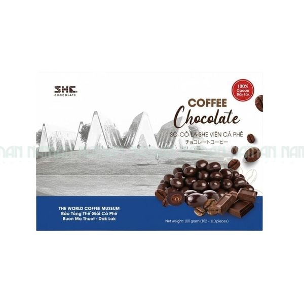 Chocolate Đen Nhân Hạt Cà Phê She 100G