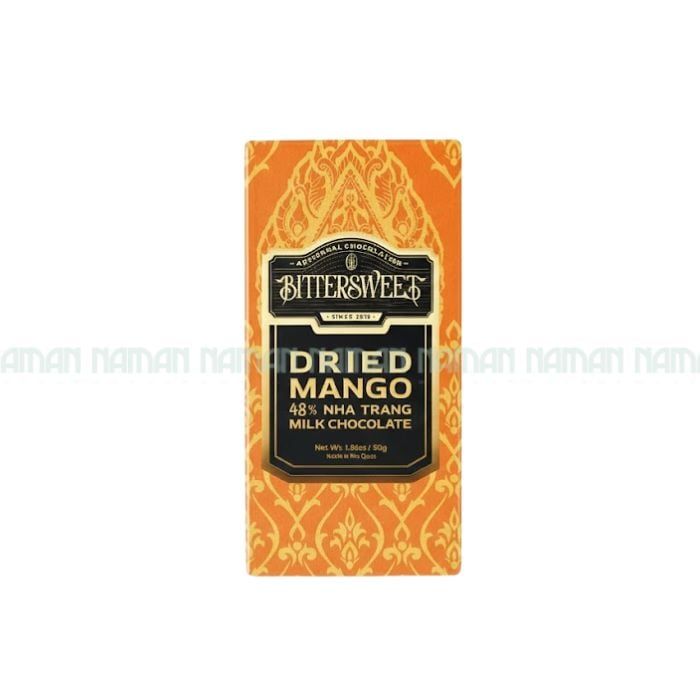 Milk Chocolate Dried Mango 48% Nha Trang Bittersweet 50G