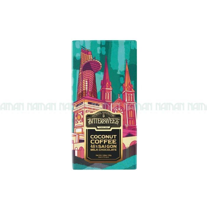 Milk Chocolate Coconut Milk Coffee 48% Sai Gon Bittersweet 50G
