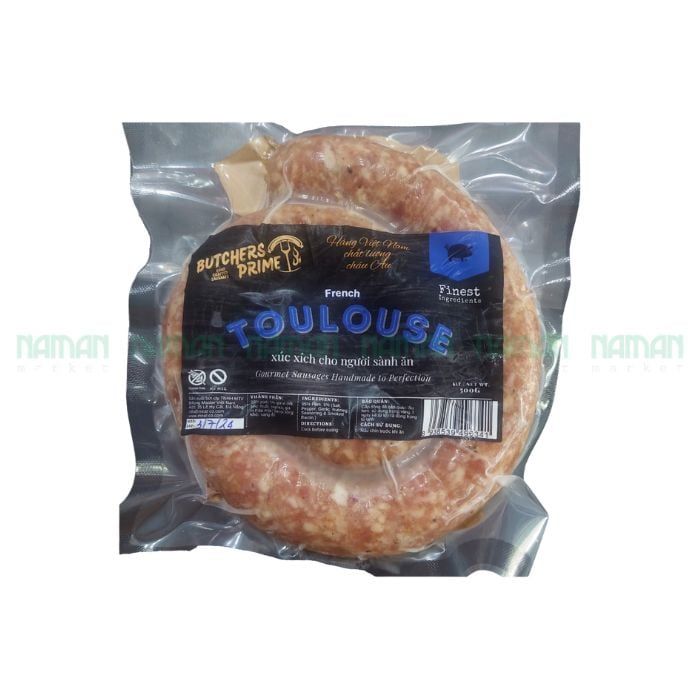 Xúc Xích Pháp Toulouse Đông Lạnh Butchers Prime 500G