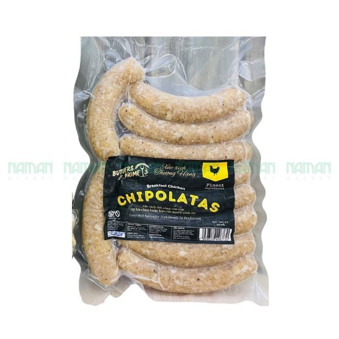 Xúc Xích Gà Chipolatas Đông Lạnh Butchers Prime 500G