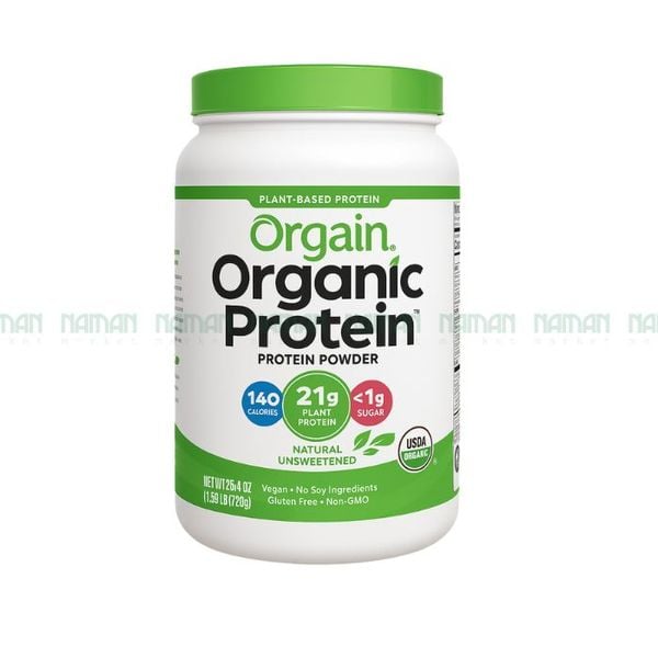 Đạm Thực Vật Hữu Cơ Không Chất Làm Ngọt Orgain 720G