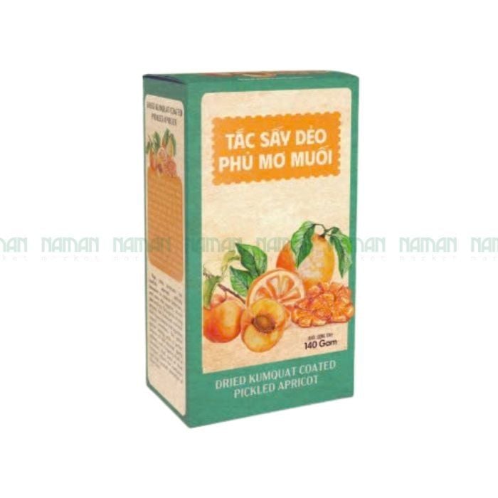 Dried Kumquat Coated Pickled Apricot Nam Xanh 140G