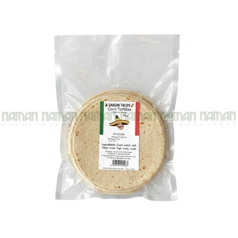 Bánh Tortillas Bắp Đông Lạnh Thin For Frying Saigon Taco300G