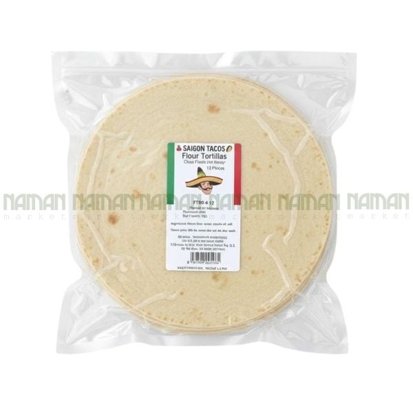 Bánh Tortillas Cấp Đông Saigon Taco 60Gx12