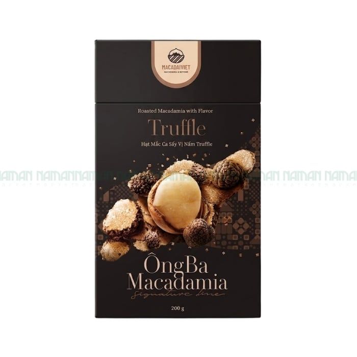 Hạt Macca Rang Tẩm Nấm Truffle Ông Ba Macadamia 200G