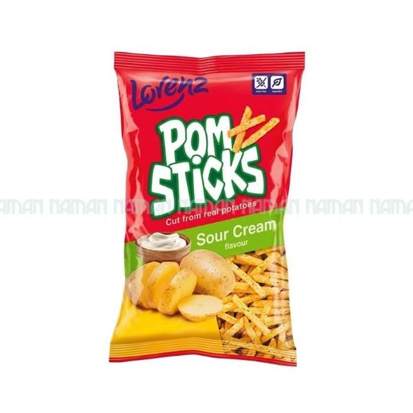 Khoai Tây Chiên Dạng Que Pomsticks Vị Kem Chua Lorenz 85G
